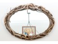 Fabulous Faux Antler Decorated Oval Framed Mirror