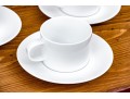 Set Of Seventeen Crate & Barrel Coffee Mugs And Saucers