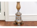 Vintage Hand Carved Wood Gesso And Gilt Decorated Electrified Floor Lamp