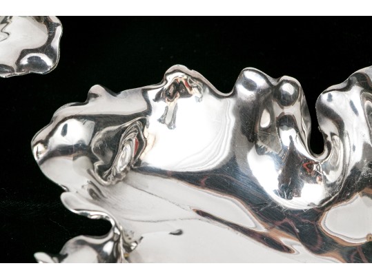 Pair Of Antique Silver Plated Individual Grape Servers, Beautifuly Restored