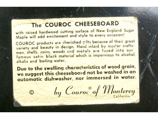 Vintage Couroc Plastic And Wood Cheeseboard