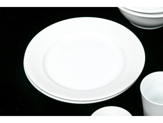 Assembled Collection Of Eighteen Classic White Porcelain Dining And Serving Wares