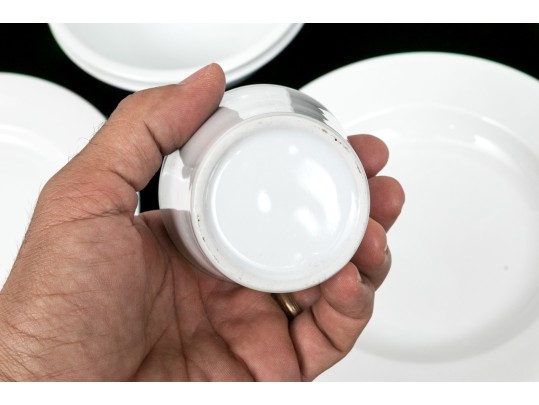 Assembled Collection Of Eighteen Classic White Porcelain Dining And Serving Wares