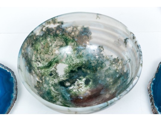 Collection Of Five Stone Bowls And Coasters, Plus Two Assembled Stone Bowls