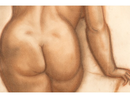 René Genin (1890-1967) Red Chalk On Paper, Female Nude