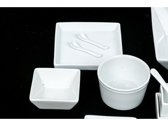 Assembled Collection Of Classic White Ceramic Serving Wares