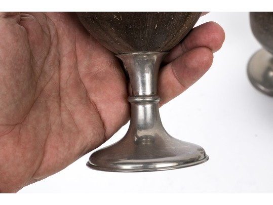 Assembled Collection Of Four.Coconut Goblets