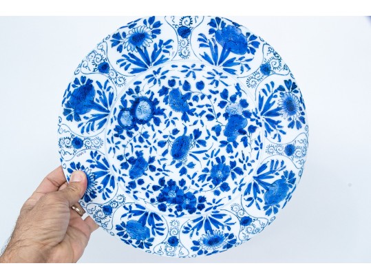Set Of Vintage Blue And White Placemats And Coasters