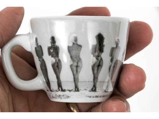 Set Of Six Harvey Nichols Foodmarket Espresso Cups With Saucers