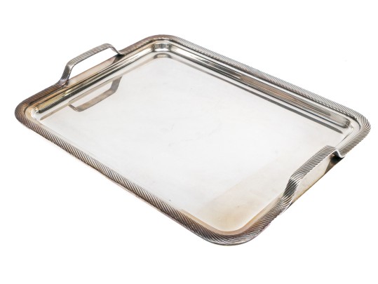 Quality Meridional Brazilian Silver Plated Twin Handled Tray