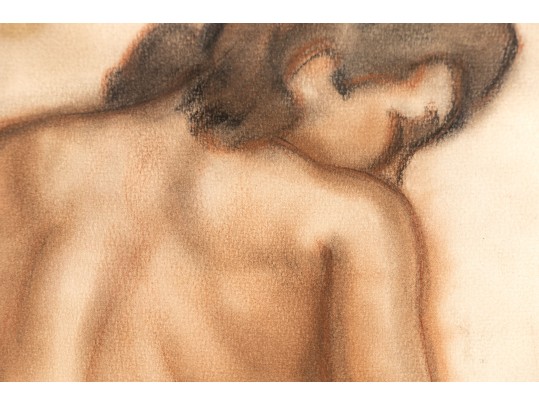 René Genin (1890-1967) Red Chalk On Paper, Female Nude