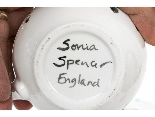 Sonia Spencer For Frank Mcintosh Hand-painted Bone China Teaset
