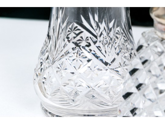 Collection Of Five Large Cut Crystal And Silverplate Shakers