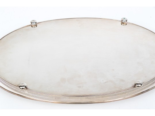 Quality Antique English Silverplate Oval Tray