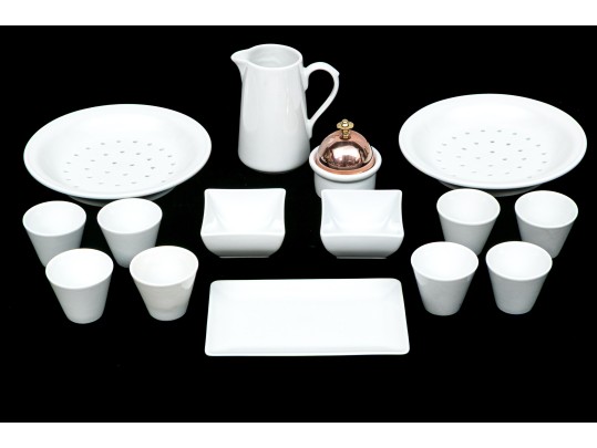 Collection Of Fifteen French, Porcelaine Apilco Ceramics