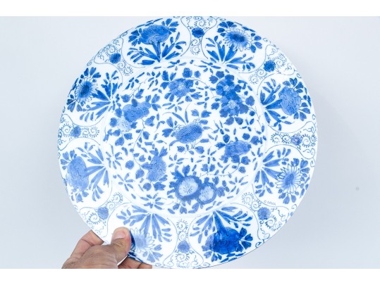 Set Of Vintage Blue And White Placemats And Coasters