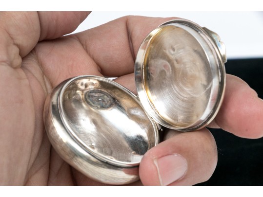 Collection Of Six Pillboxes, Including Two English Sterling And One French 800 Silver