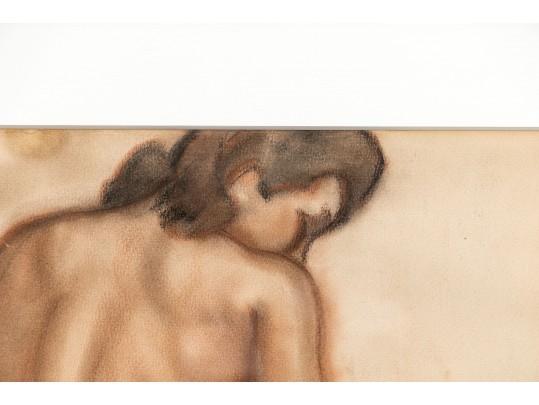 René Genin (1890-1967) Red Chalk On Paper, Female Nude