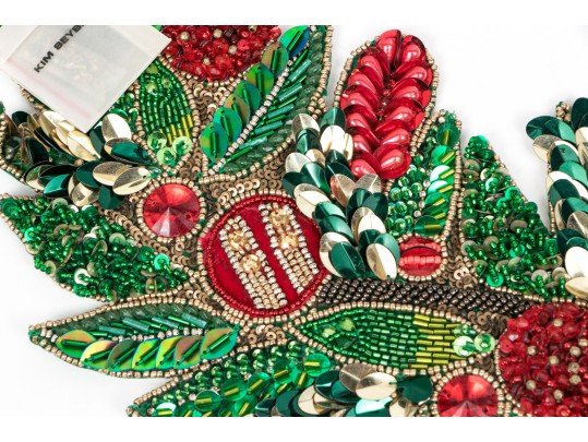 Vintage Kim Seybert Embroidered Garland Placemat