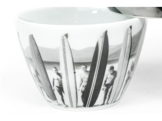 Set Of Six Harvey Nichols Foodmarket Ceramic Coffee Mugs