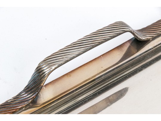 Quality Meridional Brazilian Silver Plated Twin Handled Tray