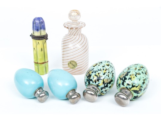 Group Of Five Vintage Perfumes And A Limoges Box