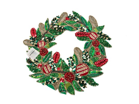 Vintage Kim Seybert Embroidered Garland Placemat