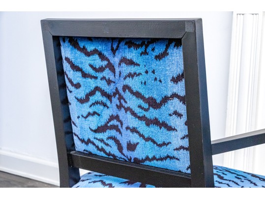 Pair Of Custom Brunschwig & Filss Silk Velvet Upholstered Armchairs