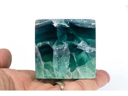 Natural Fluorite Block Paperweight 