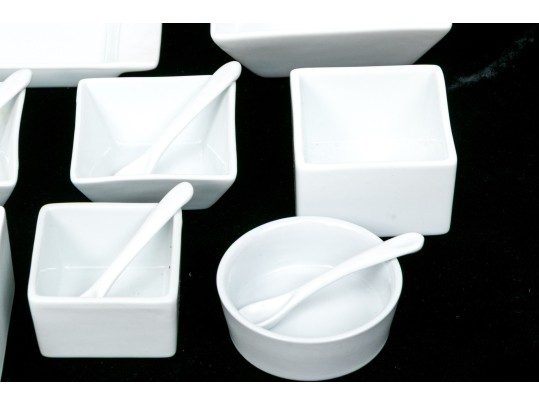 Assembled Collection Of Classic White Porcelain Dining & Serving Wares
