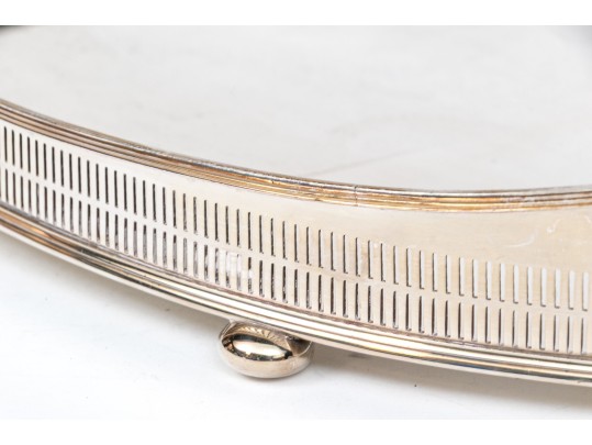 Quality Antique English Silverplate Oval Tray