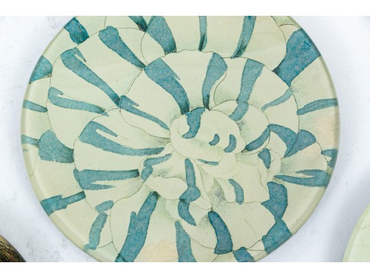 Collection Of Five Decoupage Glass Plates By John Derian New York