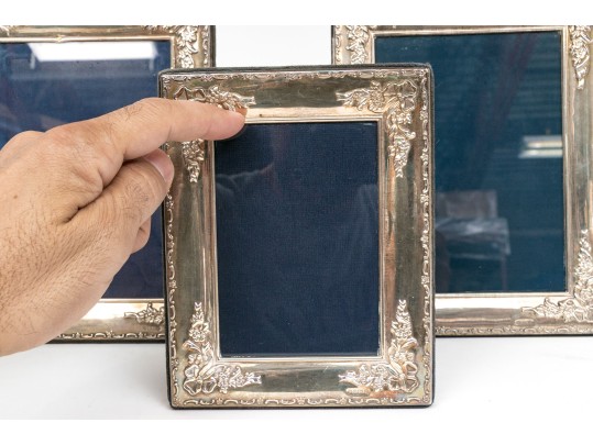 Collection Of Four Sterling Silver Mounted Picture Frames