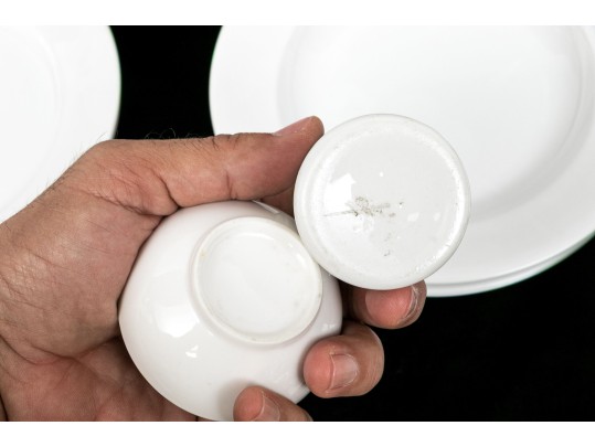 Assembled Collection Of Eighteen Classic White Porcelain Dining And Serving Wares