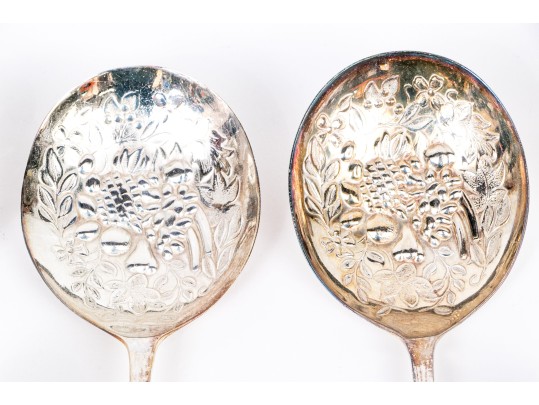 A FIne Group Of Silver Plate Serving Utensils, 18 Pieces