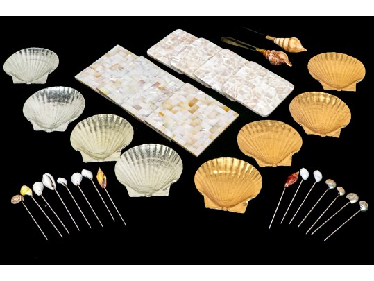 Fabulous Collection Of Nautical Caviar And Cocktail Serving Wares
