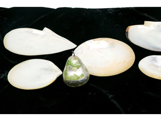 Collection Of Five Abalone Shell Caviar Dishes
