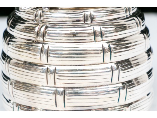 Quality Silver Plated Honeypot With Lid And Honey Drizzler