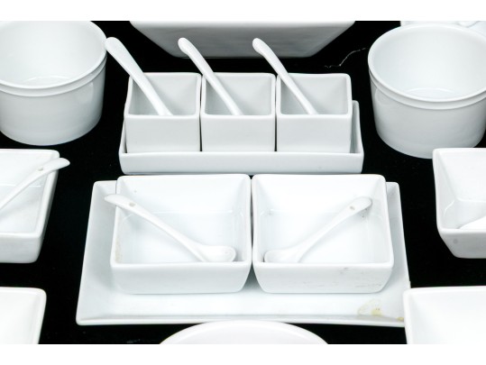 Assembled Collection Of Classic White Ceramic Serving Wares