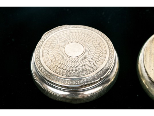 Collection Of Six Pillboxes, Including Two English Sterling And One French 800 Silver