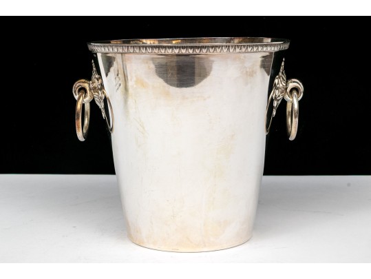 Pair Of Quality Silver Plated Ice Coolers With Loose Ring Handles