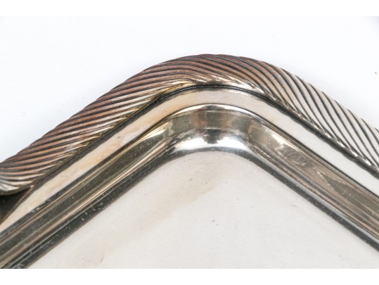 Quality Meridional Brazilian Silver Plated Twin Handled Tray