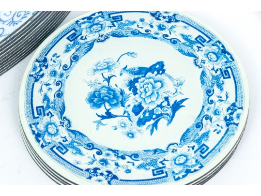 Set Of Vintage Blue And White Placemats And Coasters