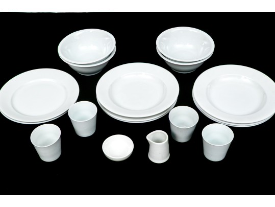 Assembled Collection Of Eighteen Classic White Porcelain Dining And Serving Wares