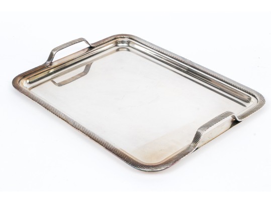 Quality Meridional Brazilian Silver Plated Twin Handled Tray