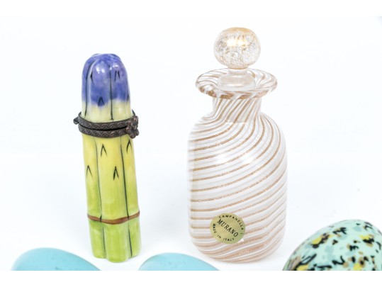 Group Of Five Vintage Perfumes And A Limoges Box