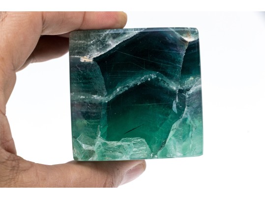 Natural Fluorite Block Paperweight 