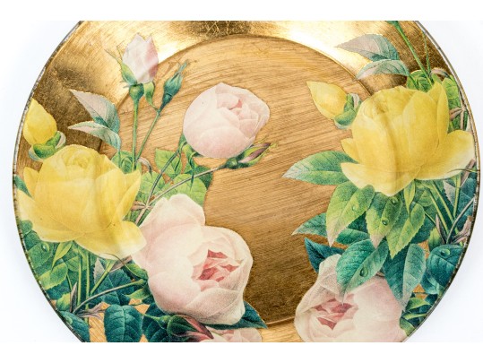 Set Of Five Scott Potter Decoupage Glass Plates