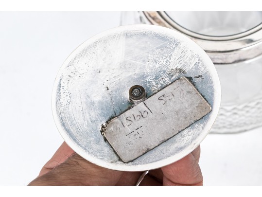 Group Of Three Antique Cut Glass And Silverplate Biscuit Jars