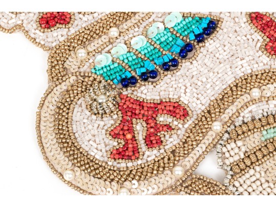 Set Of Four Kim Seybert Exceptional Beaded Placemats